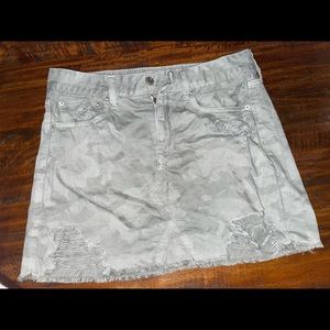 American Eagle Camo Jean Skirt